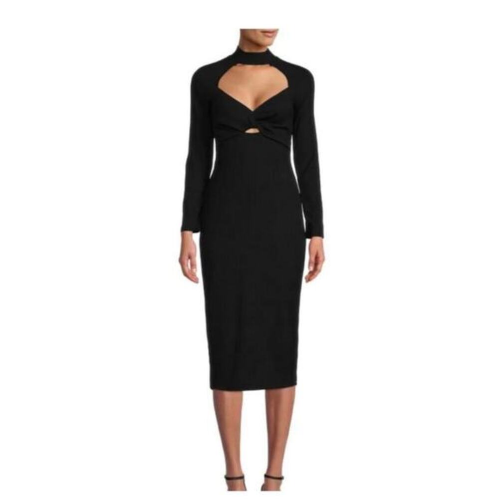 ASTR TWIST CUT OUT KNIT DRESS LARGE